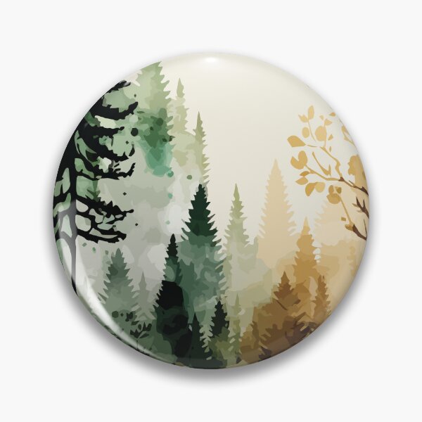 Item preview, A Sepia Forest Under the Moon - Watercolor Trees and Leaves designed and sold by GVRDesign.