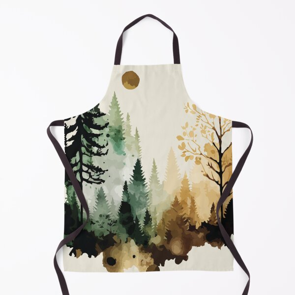 Item preview, A Sepia Forest Under the Moon - Watercolor Trees and Leaves designed and sold by GVRDesign.