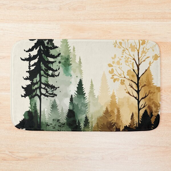 Item preview, A Sepia Forest Under the Moon - Watercolor Trees and Leaves designed and sold by GVRDesign.