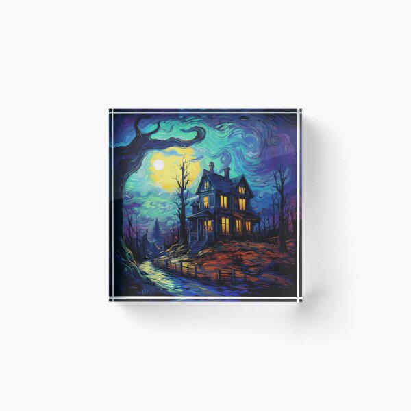 Item preview, Starry Night Halloween Haunted House designed and sold by Gsallicat.