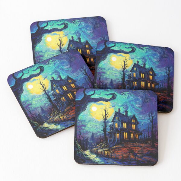 Item preview, Starry Night Halloween Haunted House designed and sold by Gsallicat.