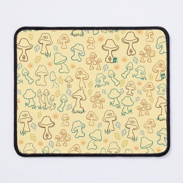 Item preview, MUSHROOM PENIS VINTAGE PATTERN YELLOW designed and sold by aydapadi.