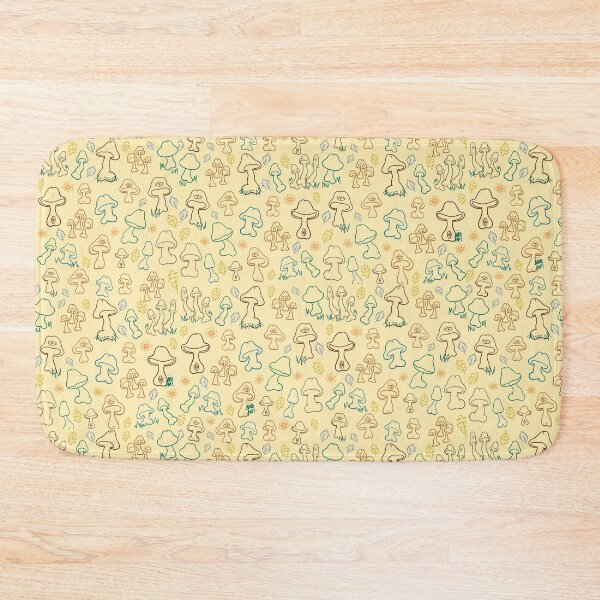 Item preview, MUSHROOM PENIS VINTAGE PATTERN YELLOW designed and sold by aydapadi.