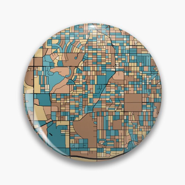 Item preview, Omaha Map Pattern in Mid Century Pastel designed and sold by PatternMaps.