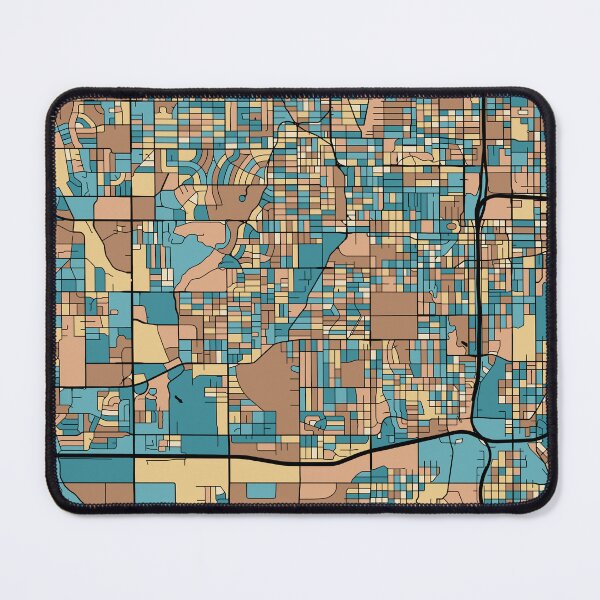 Item preview, Omaha Map Pattern in Mid Century Pastel designed and sold by PatternMaps.