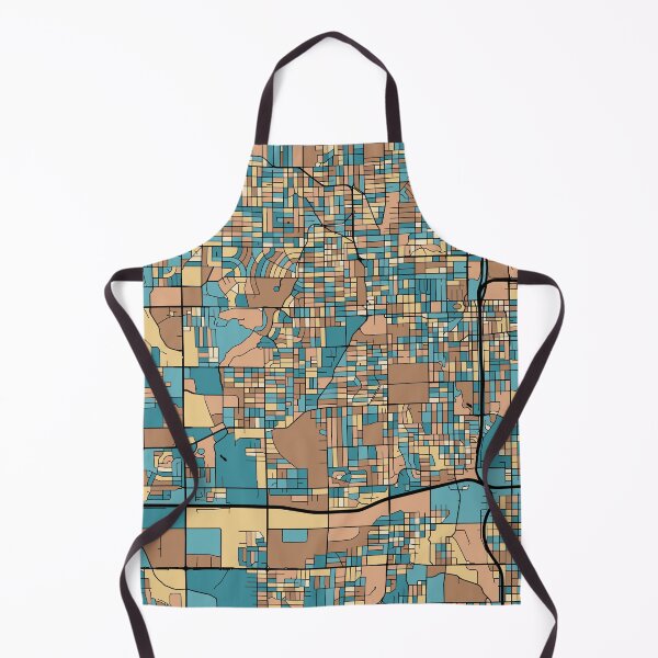 Item preview, Omaha Map Pattern in Mid Century Pastel designed and sold by PatternMaps.