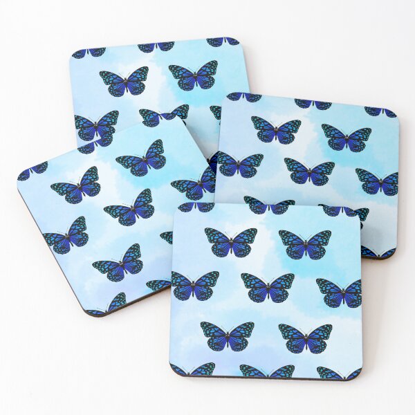 Item preview, Pastel blue butterfly design vibrant designed and sold by ArtsyAshUK.