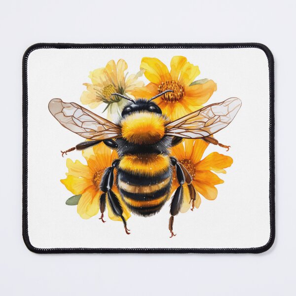 Artikelvorschau, Bumble Bee yellow flowers entworfen und verkauft von Redbubblesassy.