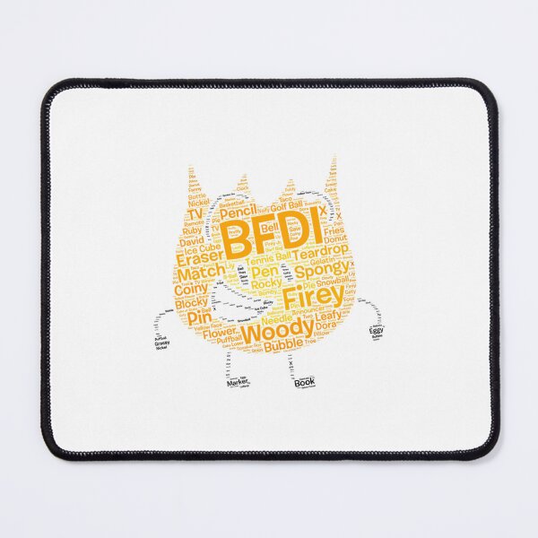 Item preview, BFDI Word Cloud Firey Shaped designed and sold by xacachnhau.