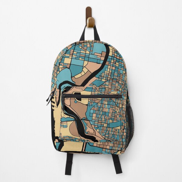 Item preview, Philadelphia Map Pattern in Mid Century Pastel designed and sold by PatternMaps.