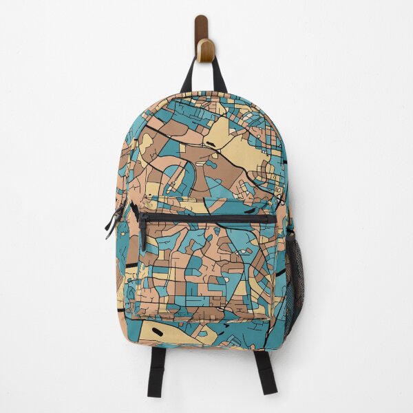 Item preview, Raleigh Map Pattern in Mid Century Pastel designed and sold by PatternMaps.