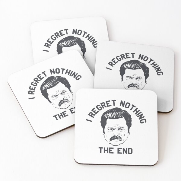 Item preview, Ron Swanson I regret nothing the end   	 designed and sold by hvwajkwe46.