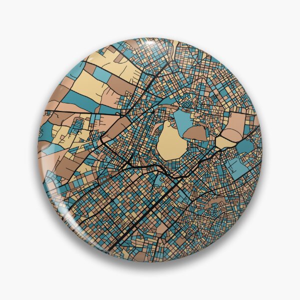 Item preview, Athens Map Pattern in Mid Century Pastel designed and sold by PatternMaps.