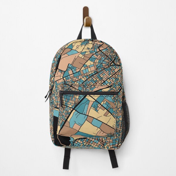 Item preview, Athens Map Pattern in Mid Century Pastel designed and sold by PatternMaps.