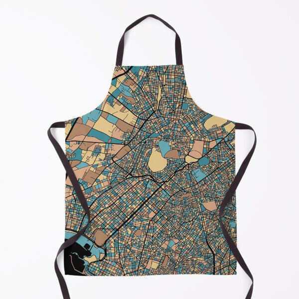 Item preview, Athens Map Pattern in Mid Century Pastel designed and sold by PatternMaps.