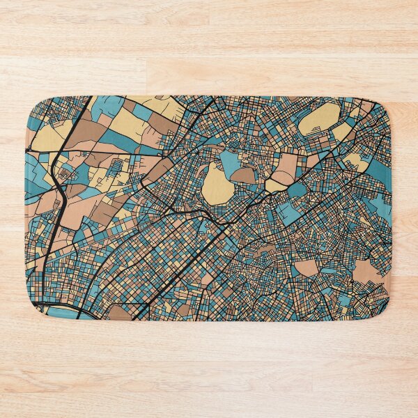 Item preview, Athens Map Pattern in Mid Century Pastel designed and sold by PatternMaps.