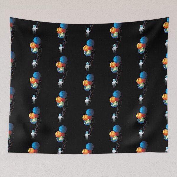 Item preview, Astronaut In Space Holding Planet Balloon designed and sold by GeorgeBermudez.