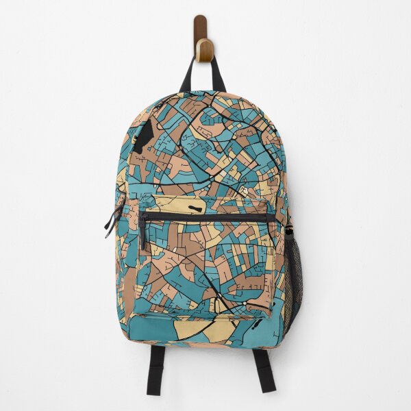 Item preview, Birmingham Map Pattern in Mid Century Pastel designed and sold by PatternMaps.