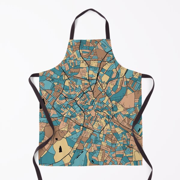 Item preview, Birmingham Map Pattern in Mid Century Pastel designed and sold by PatternMaps.