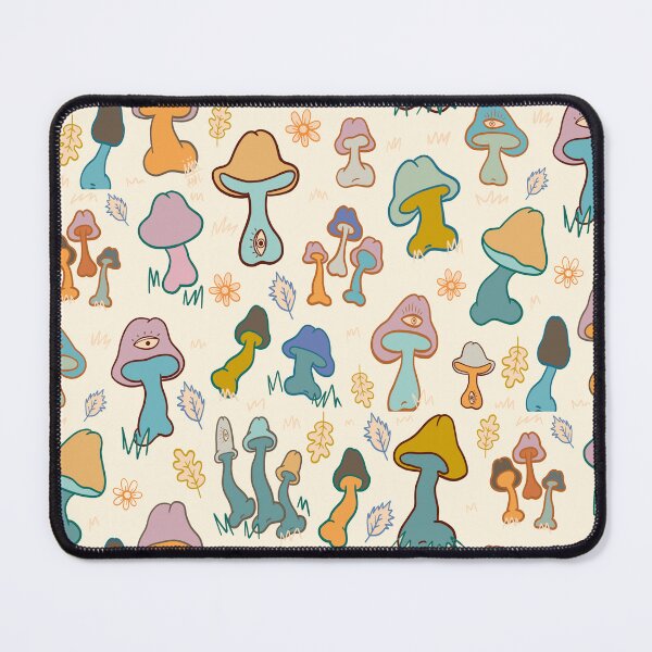 Item preview, COLORFUL MUSHROOM COCKS CUTE PATTERN BEIGE designed and sold by aydapadi.