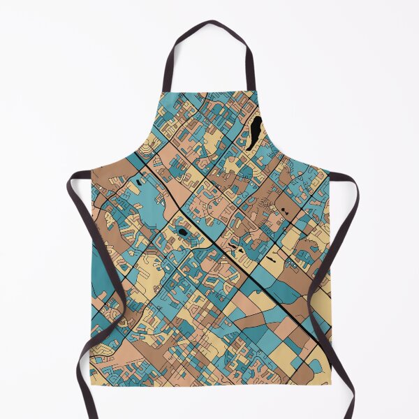 Item preview, Brampton Map Pattern in Mid Century Pastel designed and sold by PatternMaps.