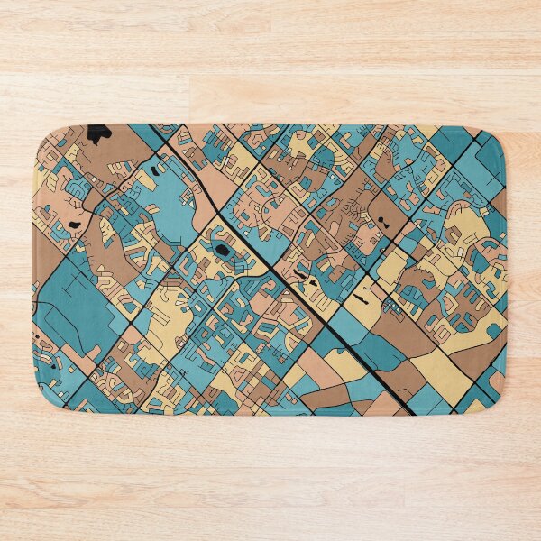 Item preview, Brampton Map Pattern in Mid Century Pastel designed and sold by PatternMaps.