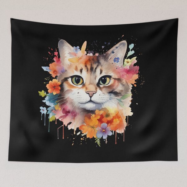 Item preview, Whiskered Blossoms designed and sold by Pennapadigi.