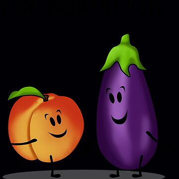 Eggplant and Peach Poster for Sale by coffeeman