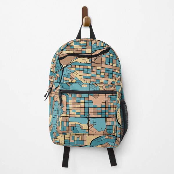 Item preview, Calgary Map Pattern in Mid Century Pastel designed and sold by PatternMaps.