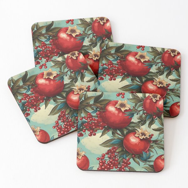 Item preview, Red pomegranates against the blue sky  designed and sold by HausCrafted.