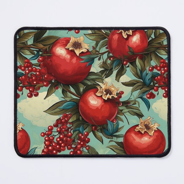 Item preview, Red pomegranates against the blue sky designed and sold by HausCrafted.