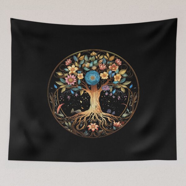 Item preview, tree of life, flowers designed and sold by DerSenat.