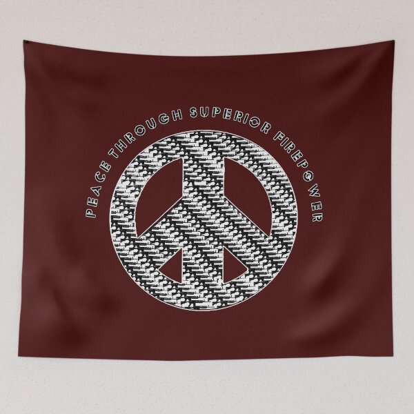 Item preview, PEACE THROUGH SUPERIOR FIREPOWER designed and sold by THE AMERICAN TEEVANGELIST.