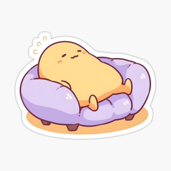 Couch Potato Cute Potato' Sticker