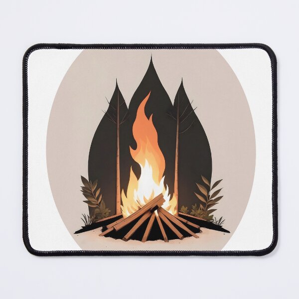 Item preview, Camping theme fire place designed and sold by Digitalcipart.