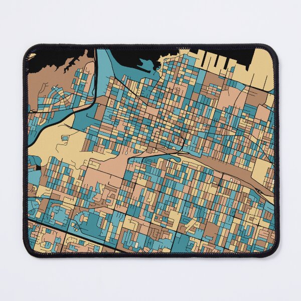 Item preview, Patrón de mapa de Hamilton en pastel de mediados de siglo designed and sold by PatternMaps.