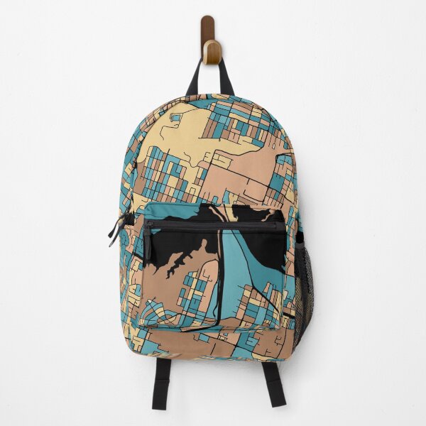 Item preview, Hamilton Map Pattern in Mid Century Pastel designed and sold by PatternMaps.