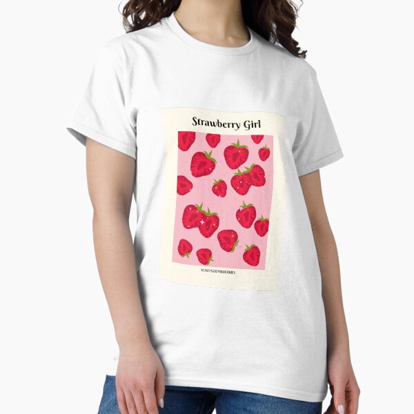 Vista previa del artículo con la obra «Chica Fresa XOXO», diseñado y vendido por HoneyJars.