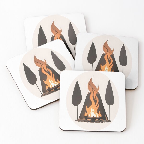 Item preview, Camping theme fire place designed and sold by Digitalcipart.