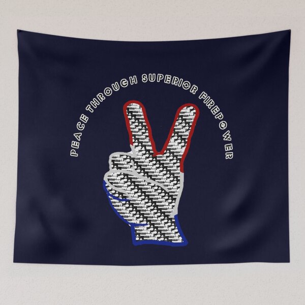 Item preview, PEACE THROUGH SUPERIOR FIREPOWER designed and sold by THE AMERICAN TEEVANGELIST.