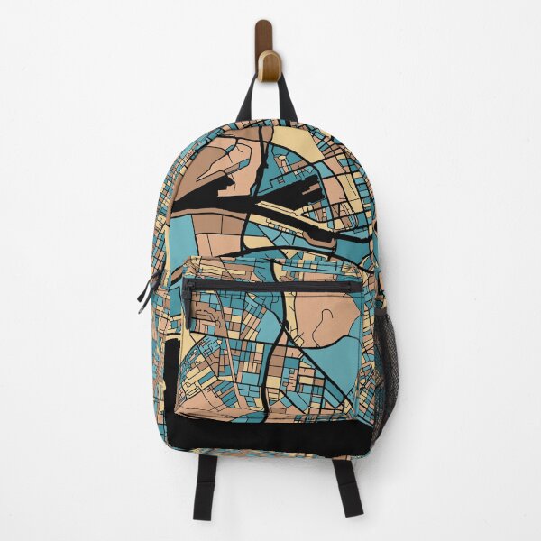 Item preview, Melbourne Map Pattern in Mid Century Pastel designed and sold by PatternMaps.