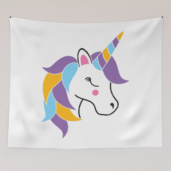 Item preview, kawai girl a for adley unicorns funny cartoon81 designed and sold by kristinp-artrid.