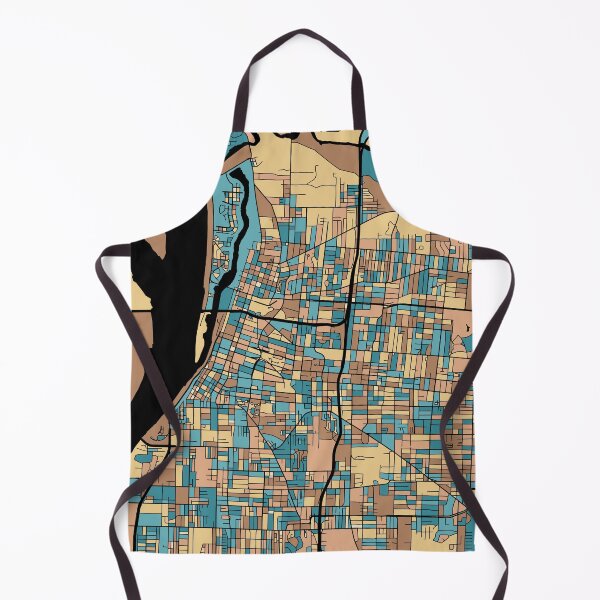 Item preview, Memphis Map Pattern in Mid Century Pastel designed and sold by PatternMaps.