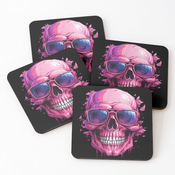 Item preview, "Pink Skull-o-Glasses in the Spooky Pink Universe" designed and sold by Art-Vortex-fr.