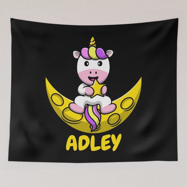 Item preview, kawai girl a for adley unicorns funny cartoon81 designed and sold by kristinp-artrid.