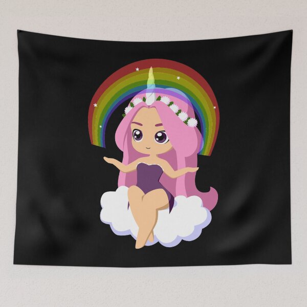 Item preview, kawai girl a for adley unicorns funny cartoon81 designed and sold by kristinp-artrid.