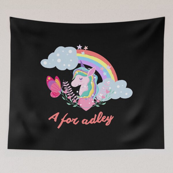 Item preview, kawai girl a for adley unicorns funny cartoon81 designed and sold by kristinp-artrid.