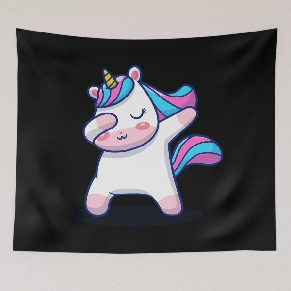 Item preview, kawai girl a for adley unicorns funny cartoon81 designed and sold by kristinp-artrid.