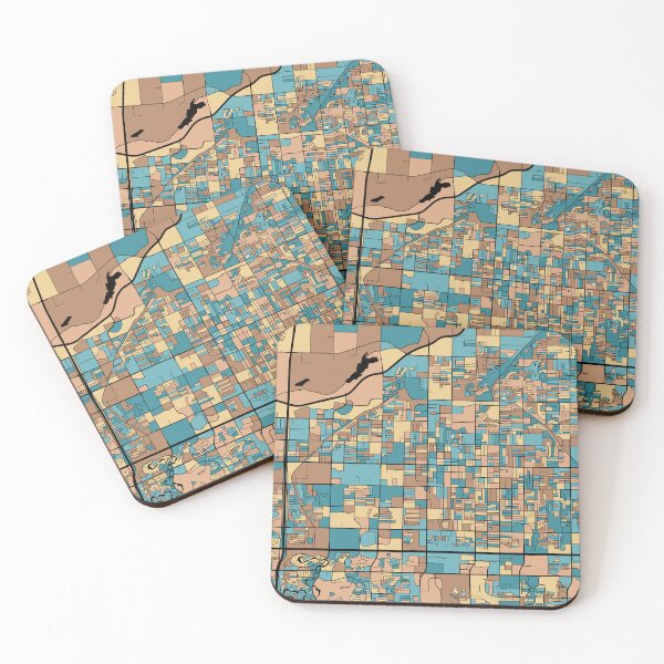 Artikelvorschau, Mesa-Kartenmuster in Mid-Century-Pastell entworfen und verkauft von PatternMaps.