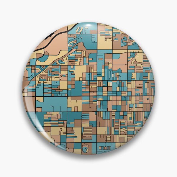 Item preview, Mesa Map Pattern in Mid Century Pastel designed and sold by PatternMaps.